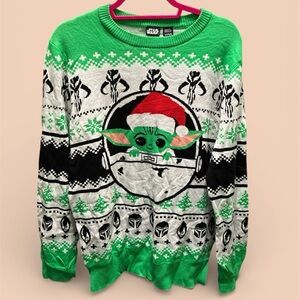Star Wars Festive Green Crewneck Sweater